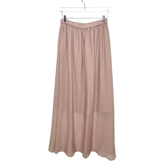 & Other Stories Blush Crepe Women’s Fairy Maxi Overlay Skirt M - Picture 9 of 12